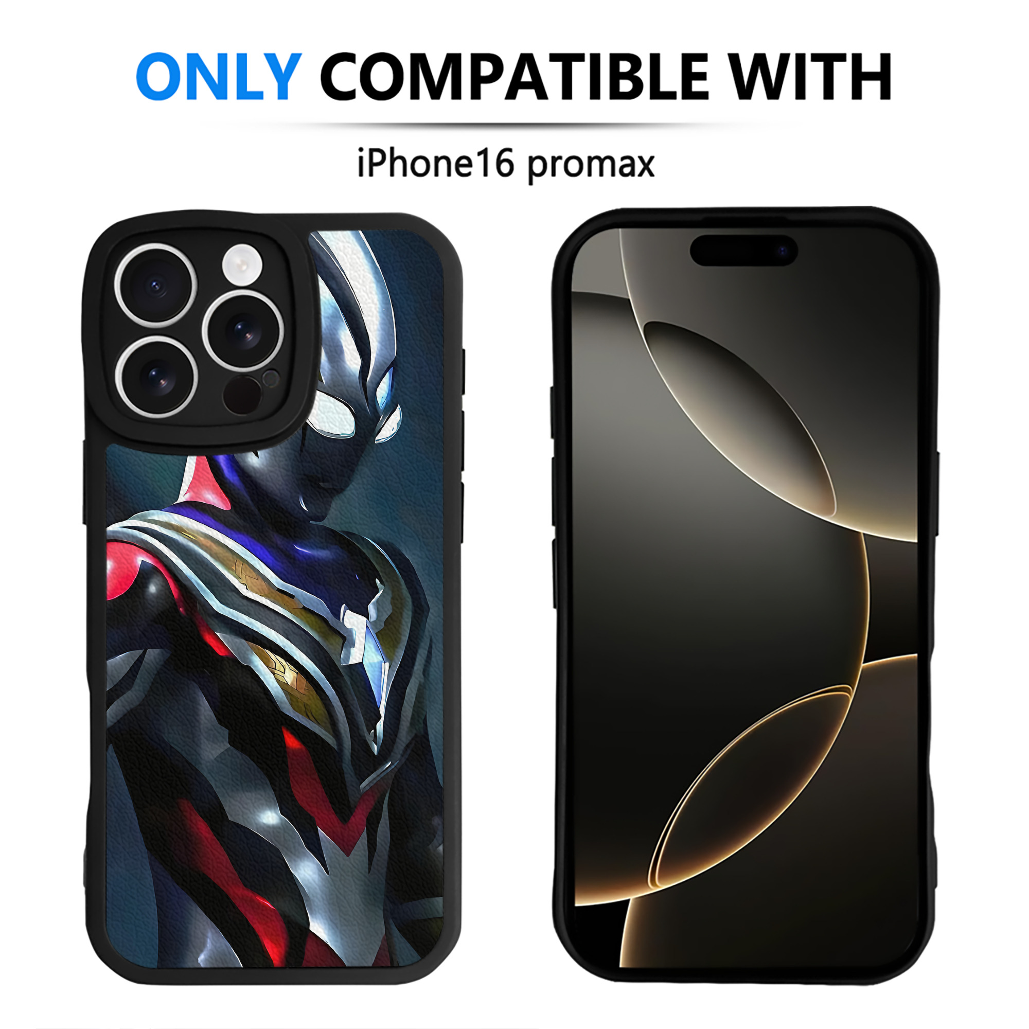 （画像用） ウルトラマン Ultraman 【iPhone 16シリーズ対応】シリコンスマホケース（レザー調） 材質：シリコン